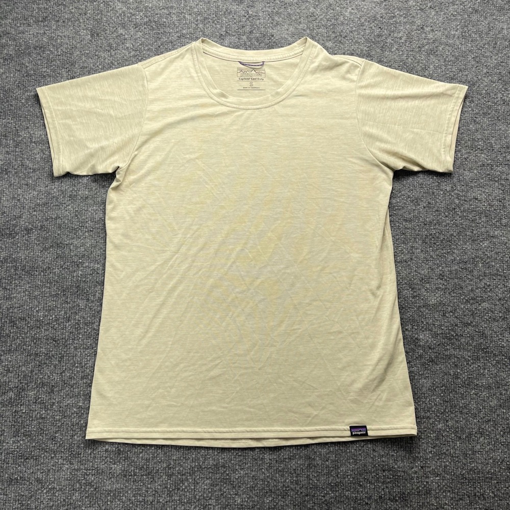 Patagonia Capilene Cool Daily Shirt Womens Small Tan Heather Short Sleeve Tee